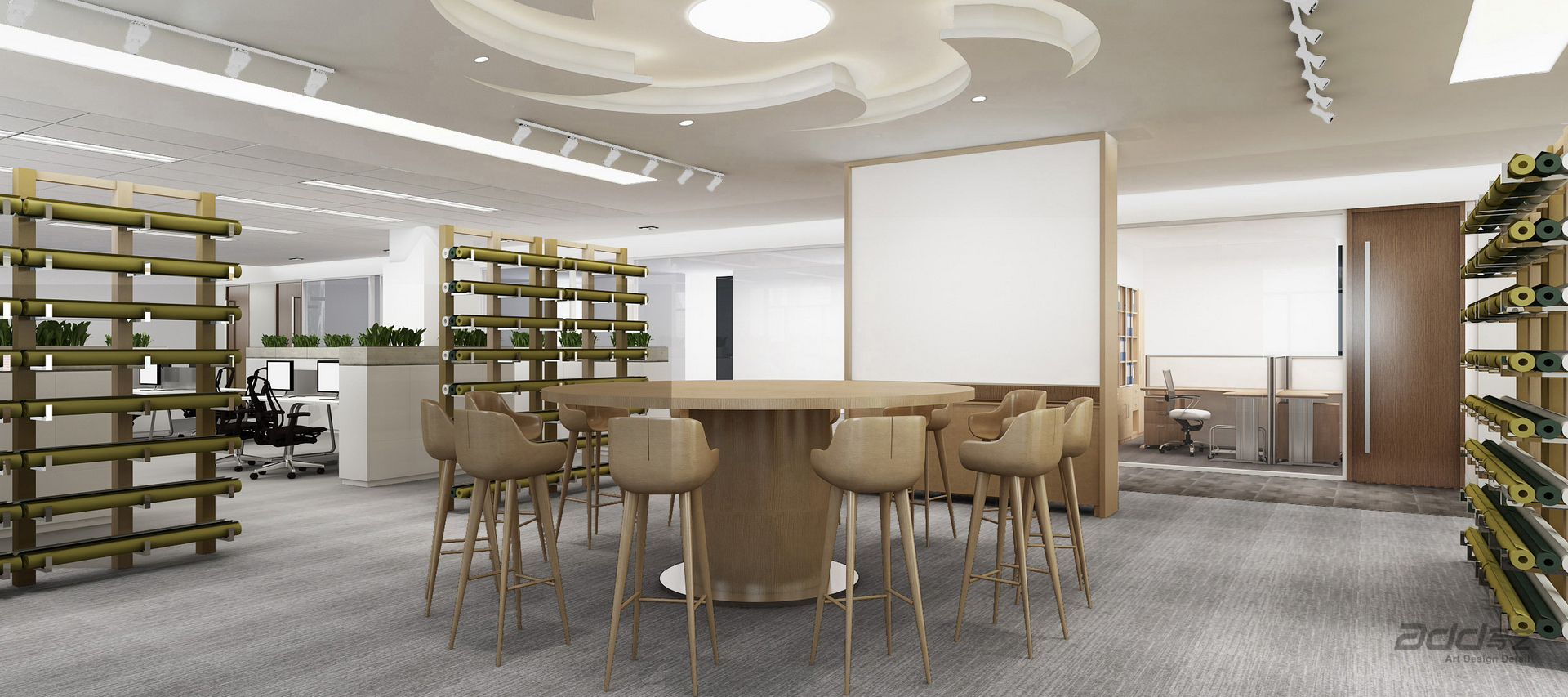 五極紡織科(ke)技(ji)辦(bàn)公(gōng)室裝(zhuang)修-展(zhan)示區(qu)-pc